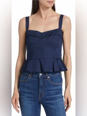 Veronica Beard Carnegie Cotton-Blend Peplum